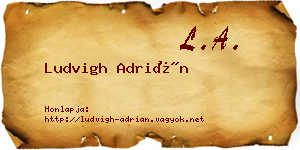 Ludvigh Adrián névjegykártya